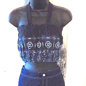 VERSATILE NAVY BLUE SUMMER TOP BY FREE PEOPLE - NWT